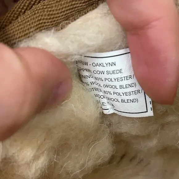 Bearpaw Womens Gold Glitter Suede Pull On Lined Sherpa Boots Size 9 - Picture 9 of 9